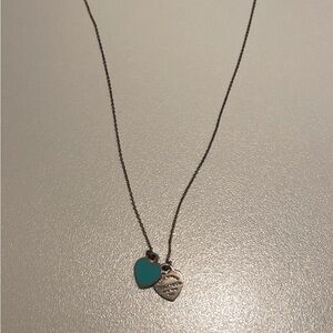 Authentic Tiffany silver and turquoise heart necklace
